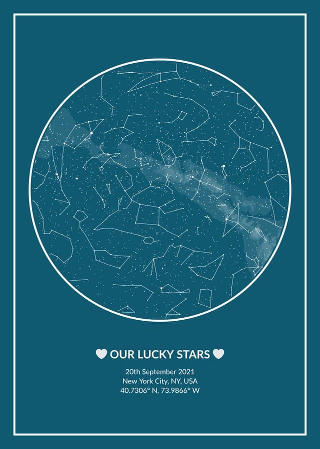 Example star map poster in the Classic style