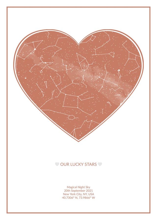 Example star map poster in the Romantic style